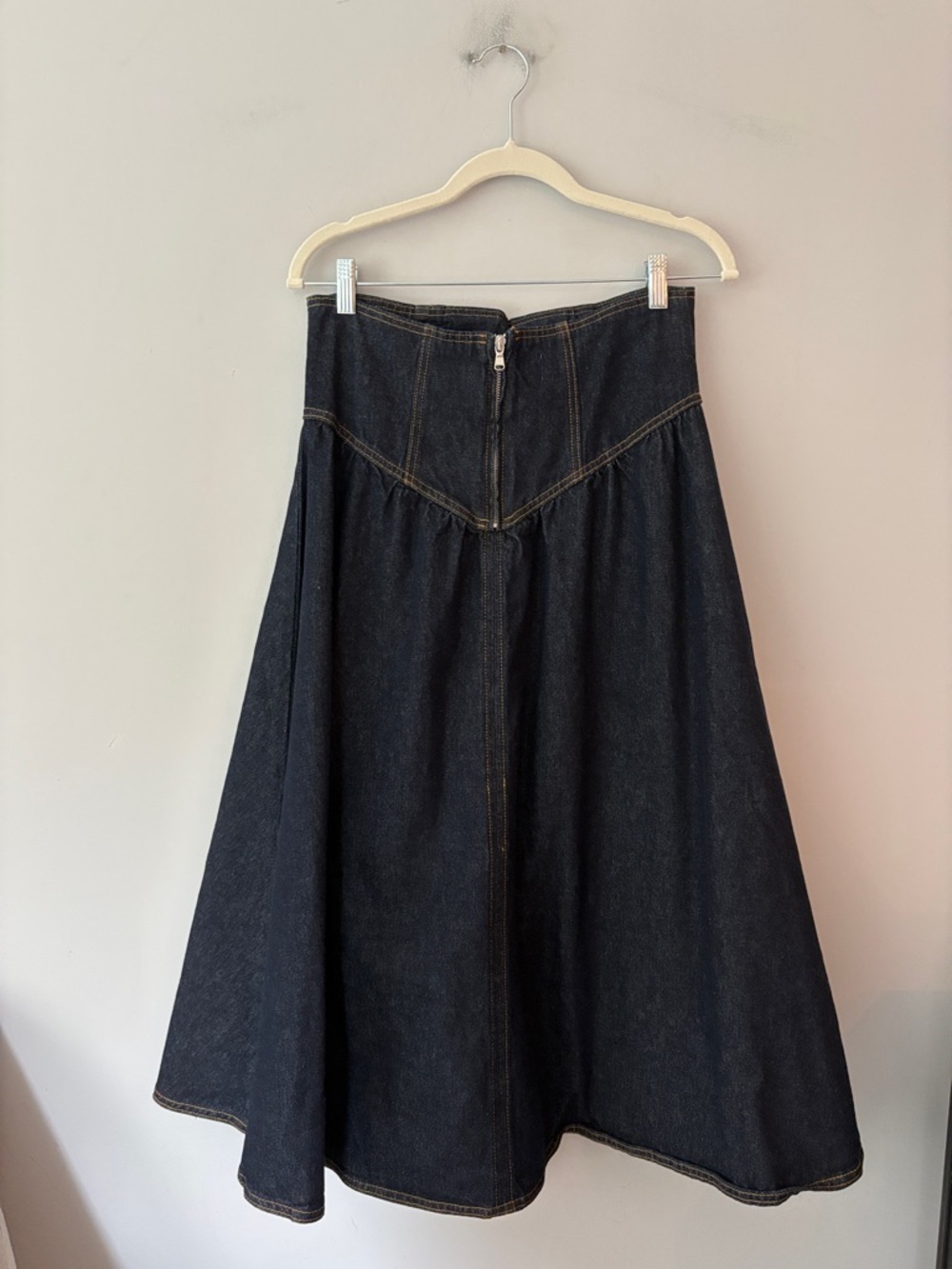 Pilcro Denim Lace-Up Drop Waist Midi Skirt NWOT - Picture 4 of 13